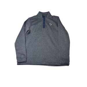 Swannies Golf Mens Large Quarter Snap Pullover Heather Grey Mallard Duck 1923